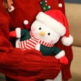 thumbnail image 2 of putnchl Christmas Snowman Plush Toy Soft Stuffed Doll Decorative Holiday Home Decor Festive Gift, 2 of 5