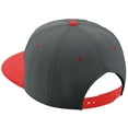 thumbnail image 2 of Daxton Classic Snapback Hat Custom A to Z Initial Varsity Letters, Charcoal Red Hat White Red Letter O, 2 of 2