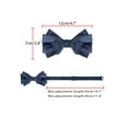 thumbnail image 3 of INSPIRE CHIC Men's Pre-tied Flower Solid Color Bow Ties for Elegant Wedding One Size Navy Blue, 3 of 4