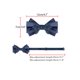 thumbnail image 3 of Corbatas de moño sólido preatadas para hombres INSPIRE CHIC para bodas elegantes, tamaño único, color azul marino, 3 of 4