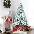 thumbnail image 3 of 7ft Premium Snow Flocked Artificial Christmas Tree with 1064 Tips, Metal Stand, Easy to Assemble, 3 of 8