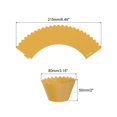 thumbnail image 2 of Cupcake Wrappers Paper, 50 Pack Baking Cups Wave Decoration, Gold Yellow, 2 of 6
