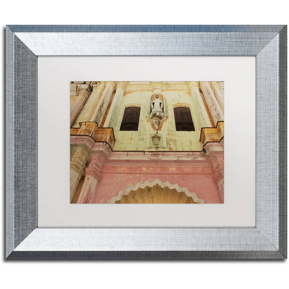 Trademark Fine Art 'Church in Havana' Canvas Art by Masters Fine Art, White Matte, Silver Frame