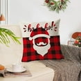 thumbnail image 4 of Dmlowu Christmas Pillow Covers - Luxury Warm Christmas Pillow Covers 18x18 for Couch, Merry Christmas Throw Pillows for Holiday Party Christmas Decorations, 4 of 7