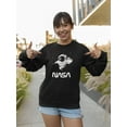 thumbnail image 2 of NASA Nasa Astronaut Reaching Camera Sweatshirt Women -NASA Designs, Female XX-Large, 2 of 4