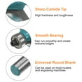thumbnail image 4 of Uxcell 2packs Roundover Router Bit 1/4 Shank 5/16" Radius Carbide Tipped with Bearing Cyan, 4 of 5