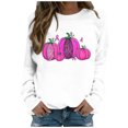 thumbnail image 2 of Qiopertar Mode Femmes T-Shirt à Manches Longues Col Rond Imprimé Chandail en Molleton Blouse Hauts Offres de la Semaine Liquidation à Moins de 5$ jusqu'à 90 % de Réduction, 2 of 5