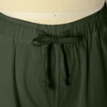 thumbnail image 7 of Huowey Shorts For Women Straight Leg Casual Linen Pants Drawstring Elastic Waist Sports Loose Shorts With Pockets Solid Color Summer Casual Fashion Breathable Shorts Dailywear,Green,S, 7 of 7