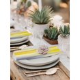 thumbnail image 5 of Yellow Gray White Cloth Napkins Set of 6 Reusable Dinner Napkins, Farmhouse Gradient Abstract Art Cocktail Napkin Washable Table Napkins for Wedding/Holiday Party/Baby Shower 20"x20", 5 of 7