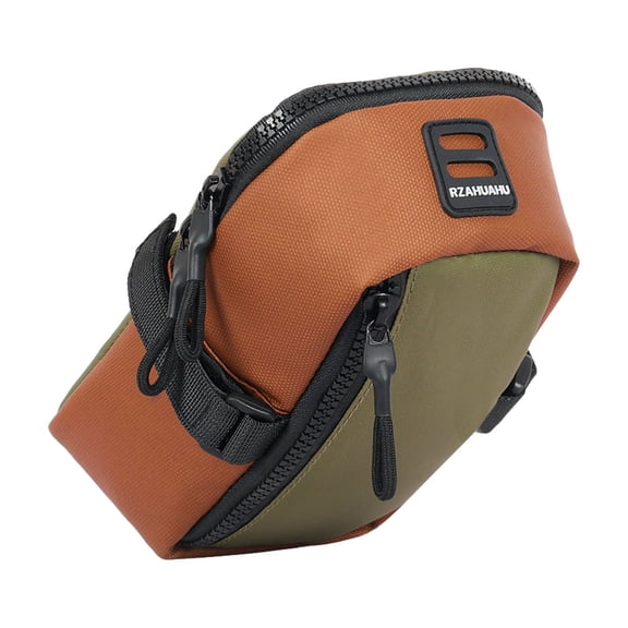 NFTIGB Large Capacity Bicycle Saddle Bag Waterproof Expandable Rear Seat Trunk Bag Under Seat Pouch Bike Tail Storage Bag Brown Green Cycling Accessories