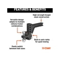 thumbnail image 3 of CURT 45935 Adjustable Trailer Hitch Ball Mount with Dual Ball, 2" Shank, Up to 15,000 lbs, 3 of 5