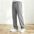 thumbnail image 6 of LILIYA Boys' Sweatpants Straight Leg Open Bottom Casual Pants Elastic Waist Drawstring Baggy Athletic Workout Joggers Sweat Pants with Pockets 2026 11-12 Years, 6 of 9