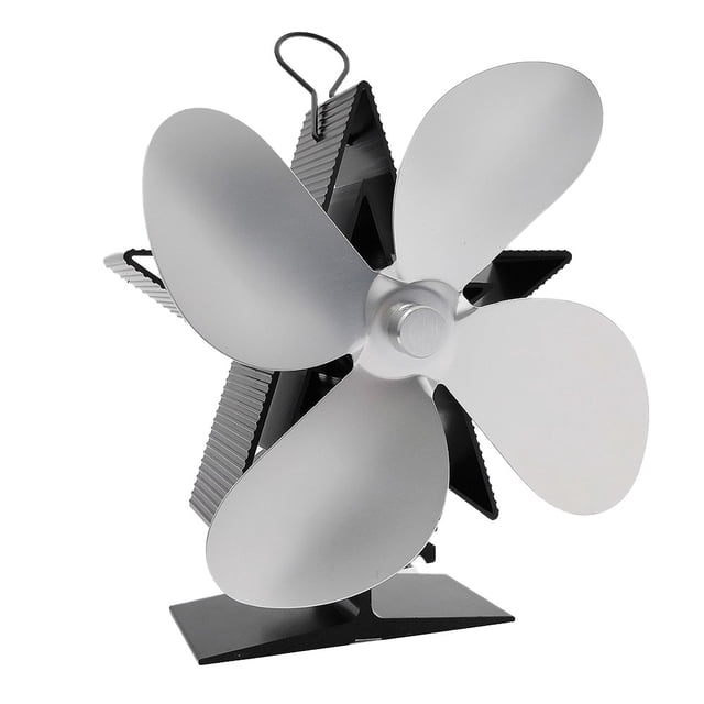 SPRING Sustainable Heating Solution Fireplace Fans Heat Driven and Quietly Effective Silver
