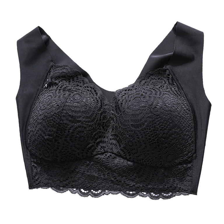 SELONE Everyday Bras for Women Push Up No Underwire Plus Size Lace for  Sagging Breasts Breathable Ladies Traceless No Steel Ring Gathering Nursing