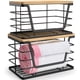 thumbnail image 1 of Dispensador de bolsas de basura ALOCEO Storage, apilable con tapa de bambú, 1 of 7