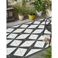 thumbnail image 3 of Unique Loom Outdoor Modern Collection Area Rug (5' 3" x 8' Rectangle Black and White), 3 of 10