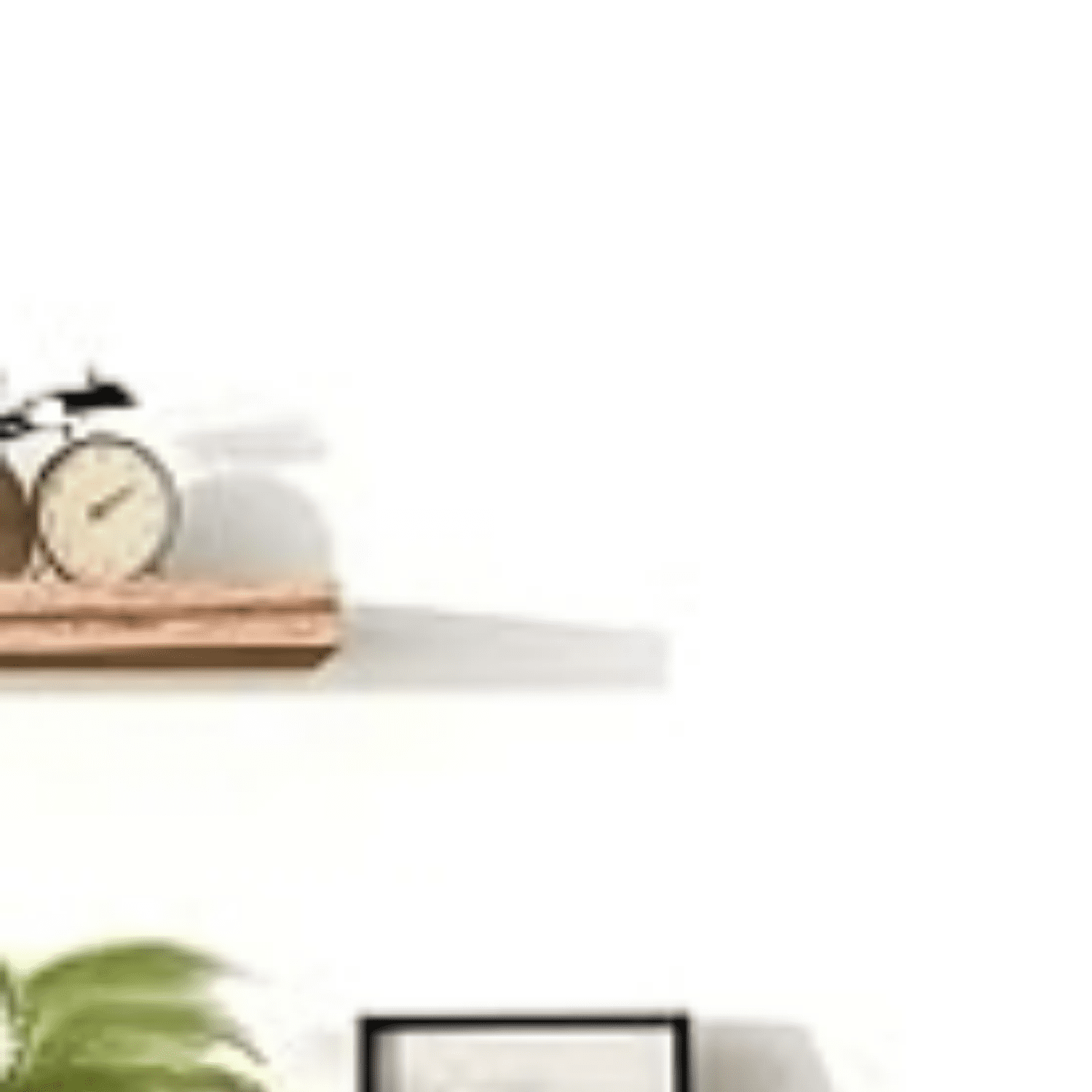 Wood Floating Shelves for Wall, Wooden Wall Shelves for Bedroom, Set of 6 Light Brown 17 Inch