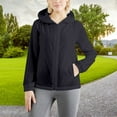 thumbnail image 2 of Breezora Womens Lightweight Oversized Hooded Spring Jacket Thin Layer Outerwear Plus Size XXL Size Black, 2 of 5