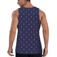 thumbnail image 3 of Gaeub Anchors Heart Blue Men's Athletic Tank Top, Workout Sleeveless Shirts, Running Tank Tops for Gym, Running, Training - XX-Large, 3 of 9