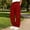 Red, variant on Boys Cargo Sweatpants Elastic Waist Drawstring Casual Multiple Pockets Baggy Kids Wide Leg Pants Khaki 6-14