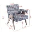 thumbnail image 6 of M optimized Modern Accent Chair Upholstered Comfy Reading Armchair with Wood Frame Soft Cushion Chair For Living Room Lounge Bedroom, 6 of 9