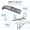 White, variant on Portable 6FT Folding Outdoor Bench - Heavy Duty Plastic HDPE Seat, Carry Handle & Lock, Easy Storage & Transport - Perfect for Picnic, Camping, Sports, Events - Black