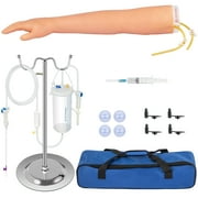 SKYSHALO Phlebotomy Practice Kit IV Venipuncture Intravenous Training High Simulation IV Practice Arm Kit with Carrying Bag Practice and Perfect IV Skills for Students Nurses and Professionals