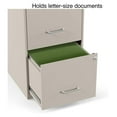 thumbnail image 5 of 2-Drawer Vertical File Cabinet - Locking Letter Size, Putty/Beige - 18"D - Office Filing Cabinet, 5 of 7