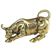 Office Decor Astetic Room Book Shelf Retro Bull Brass Ornaments Bullish Solid Copper Bullfighting Metal