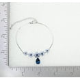 thumbnail image 4 of Faship Gorgeous Navy Blue Rhinestone Crystal Floral Bracelet 7" - 9", 4 of 4