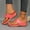 Pink, variant on Women's Boho Beaded Flip Flop Wedges, Platform Thong Sandals, Comfortable Open Toe Dressy Summer Walking Slides for Beach & Casual Wear Pink US-5.5（CN-36）