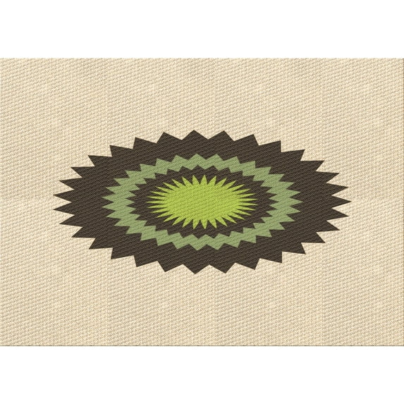 Ahgly Company Indoor Rectangle Patterned Vanilla Gold Area Rugs, 2' x 5'