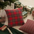 thumbnail image 3 of Set of 2 Christmas Scottish Tartan Plaid Throw Pillow Covers Cushion Case for Farmhouse Home Decor, 18 x 18 Inches, 3 of 3