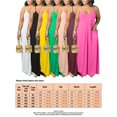 thumbnail image 3 of UKAP Ladies Maxi Dress Sleeveless Plus Size Plain Solid Color Sling Oversized Beach Sundress White 4XL, 3 of 3