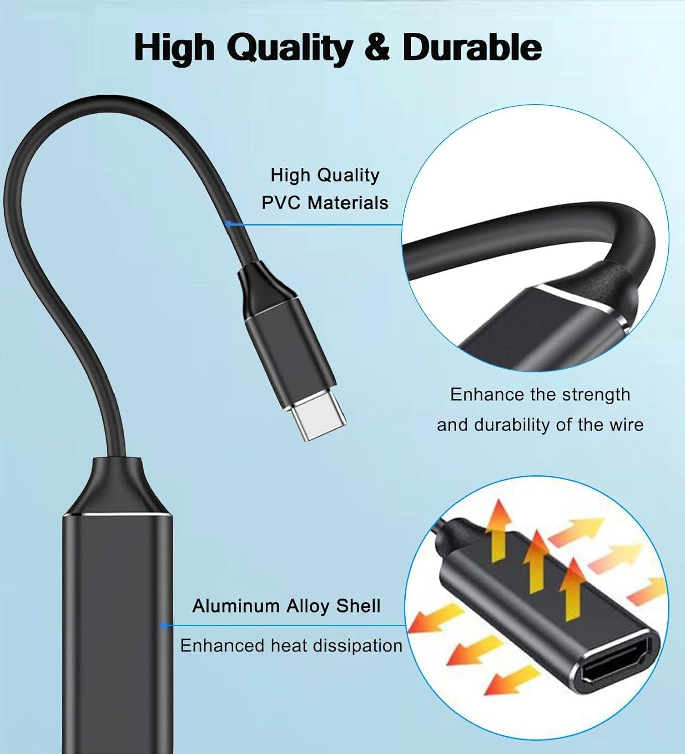 USB C to HDMI Adapter, 5 Pack 4K Type C to HDMI Adapter for jPhone 15 16 Pro Max, MacBook Pro/Air, Galaxy, Dell XPS, Pixelbook, iPad, iMac and More