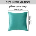 thumbnail image 5 of Unique Bargains Velvet Modern Zipper Cushion Decorative Throw Pillow Covers (2 Count) Light Blue 20" x 20", 5 of 6