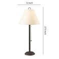 thumbnail image 4 of Paper Shade Metal Table Lamp with Pull Chain Switch,Set of 4,White and Black, 4 of 6