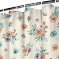 thumbnail image 3 of Pioneer Flower Floral Print Pattern Shower Curtain 36"x72", Bathroom Decorative Shower Curtain Set with 12 Hooks, Waterproof Washable, 3 of 6