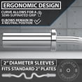 thumbnail image 4 of Synergee Commercial Super Easy Curl Olympic Bar Chrome with Powder Coated Brass Bushings Excellent for Bicep Curls and Triceps Extensions, 4 of 7