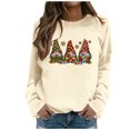 thumbnail image 3 of WEAIXIMIUNG Chandail en Molleton pour Femmes Col Rond Fermeture Éclair Mode de Noël Décontractée Imprimé Bonhomme de Neige Pull à Manches Longues Sans Chapeau, 3 of 6