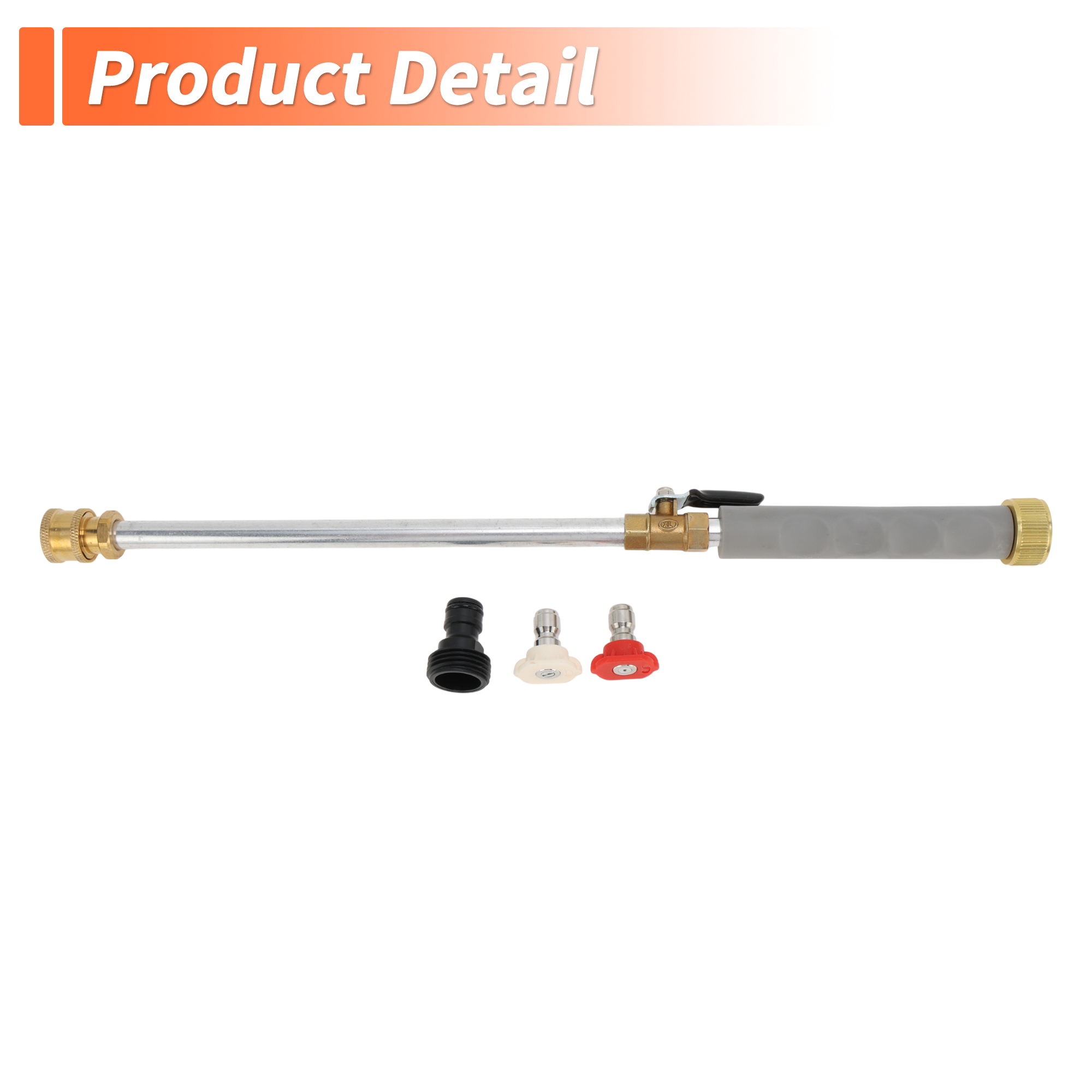 Unique Bargains Heavy Duty Water Hose Nozzle High Pressure Car Garden Hose Nozzle Adjustable Hand Sprayer for Gardening Vehicle Outdoor Washer Pet Showering Aluminum Alloy Copper TPR Gray 1 Pc