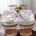 thumbnail image 3 of Pink Coastal Table Cloth Waterproof Tablecloths, Summer Beach Starfish Coral Shell Nautical Tablecloth Dining Table Cover for Kitchen Party Tabletop Outdoor, Rectangle Tablecloth 52x70 Inch, 3 of 9