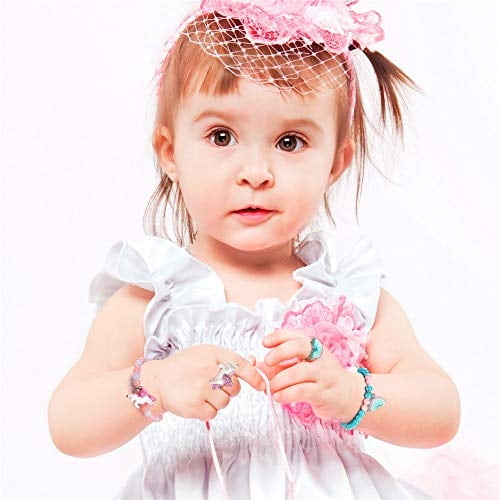 Juego de anillos de pulsera de unicornio - Pulsera arcoíris Pulsera de corona brillante pa Annilubaby Annilubaby