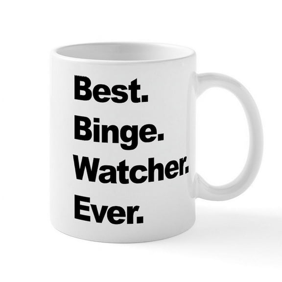 CafePress - Best Binge Watcher Ever - 11 oz Ceramic Mug - Novelty Coffee Tea Cup