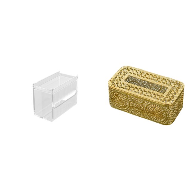 Caja moderna de acrílico para guardar pañuelos de papel y portarrollos de pared con tapa, ideal para baños y restaurantes.