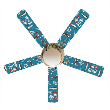 

Classic Blue Cat In The Hat 52 Ceiling Fan and Lamp