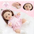 thumbnail image 5 of 12 Inch Realistic Baby Doll, Soft Elastomer Doll For Kids 3+, Lifelike Features, Pretend Play Toy, Perfect Gift For Children, Includes Outfit Accessories, 5 of 6