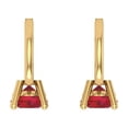 thumbnail image 4 of Clara Pucci 0.2Ct Ruby Round Cut VVS1 Lever Back Drop Dangle 14k Solid hypoallergenic Gold Designer Earrings For July, 4 of 7