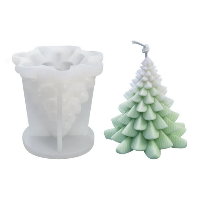 Vela 1 PCS Árbol de NaviDad Diy Molde de Vela de Silicona para Jabón Festival de decoración del pastel Hacer Decoración del Hogar Cabras de Velas Suministros