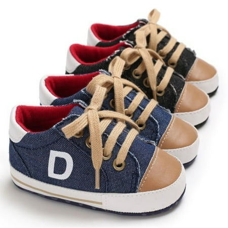 Newborn Baby Toddler Infant Boys Girls Sneaker Soft Sole Crib